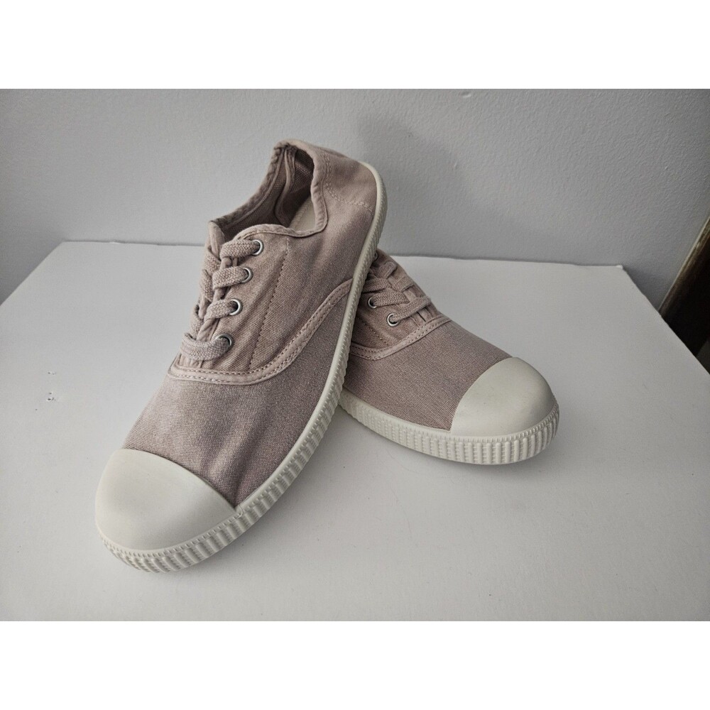Women's Pink Fashion Canvas Sneakers Classic Low Top Lace-Up Flat Shoes 9.5